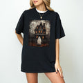 Vintage Ghost Haunted House Midnight Halloween Ghost Spooky T-Shirt, Trendy Halloween Shirt Hoodie, Sweatshirt