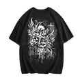 Vintage Goth Men Skull & Cross  Graphic Tee, Sweatshirt, Hoodie Gift For Women Top Womenswear Underwear Cotton T-Shirt...