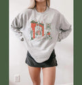 Vintage Grandma Christmas Sweatshirt - Retro Dog by Fireplace Holiday Crewneck Sweater - Dog Christmas Sweatshirt...