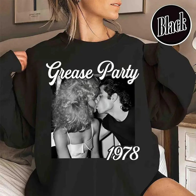 Vintage Grease Party 1978 Sweater, Iconic Movie Grease Moment Shirt, Olivia Newton John Sweater, Old School Movie...