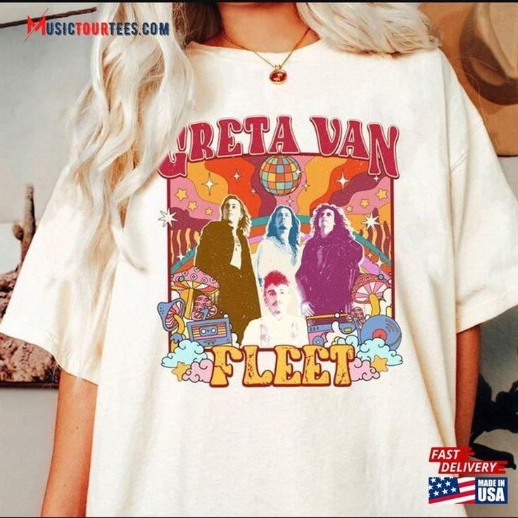 Vintage Greta V Fleet Shirt Women Music Concert Graphic Tee T-Shirt Hoodie, Sweatshirt | GrindPrints.com