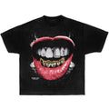 Vintage Grillz Garment-Dyed Boxy Shirt Streetwear Y2K Style, Y2K Cyber Wave Tee