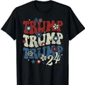 Vintage Groovy Flower Trump Trump Trump 2024 Gift Men Women T-Shirt Graphic Tee Tops Underwear Crewneck Menswear T Shirt...