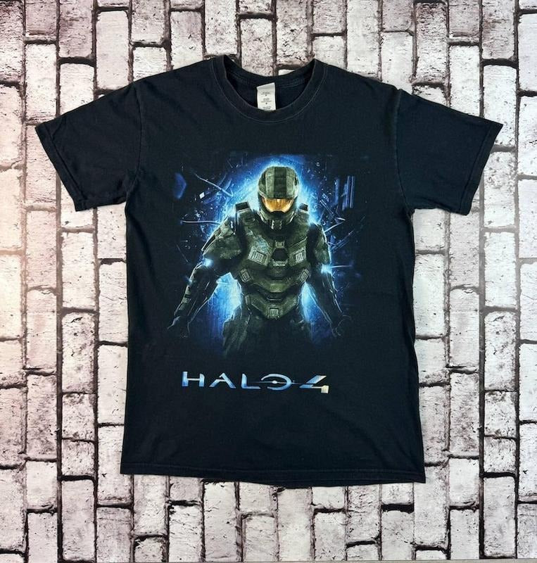 Vintage Halo 4 Video Game Graphic T Shirt Medium Rare Hoodie, Sweatshirt | GrindPrints.com