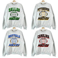 Vintage Hockey Style All Team Ash Grey Crewneck Sweatshirt, American Hockey Fan Shirt,  Gameday Sweatshirt, Hockey...