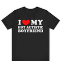 Vintage I Love My Hot Autistic Boyfriend Shirt I Heart My Hot Autistic Boyfriend Shirt I Love Autism Awareness Autistm Friend Autism Awareness T-Shirts, Hoodie, Sweatshirt