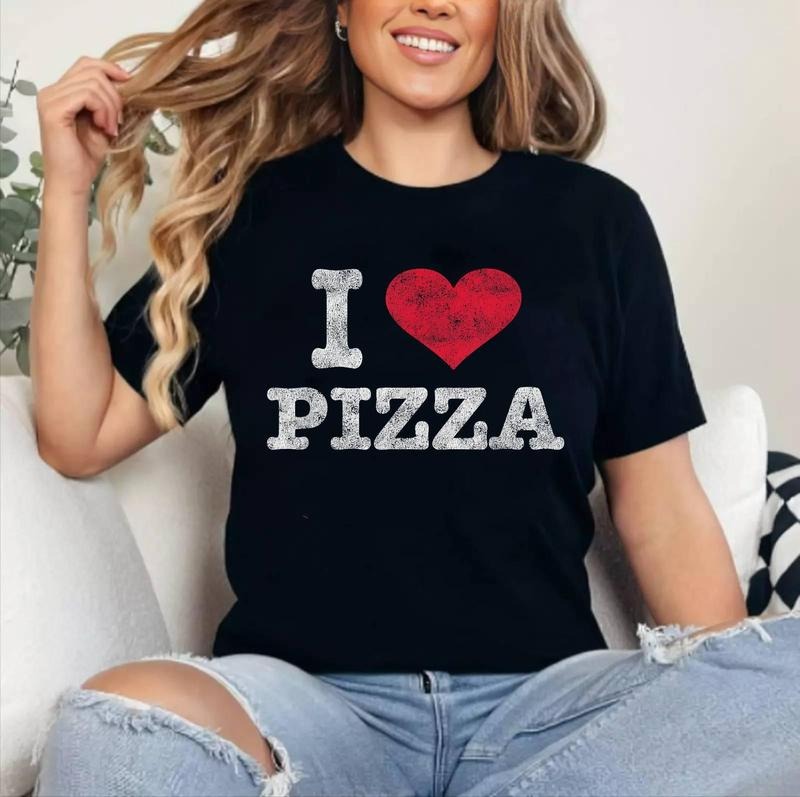 Vintage I Love Pizza Cotton 100% Top Womenswear T-Shirts, Hoodie, Sweatshirt