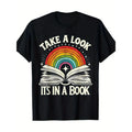 Vintage-Inspired Rainbow Book Lover T-Shirt