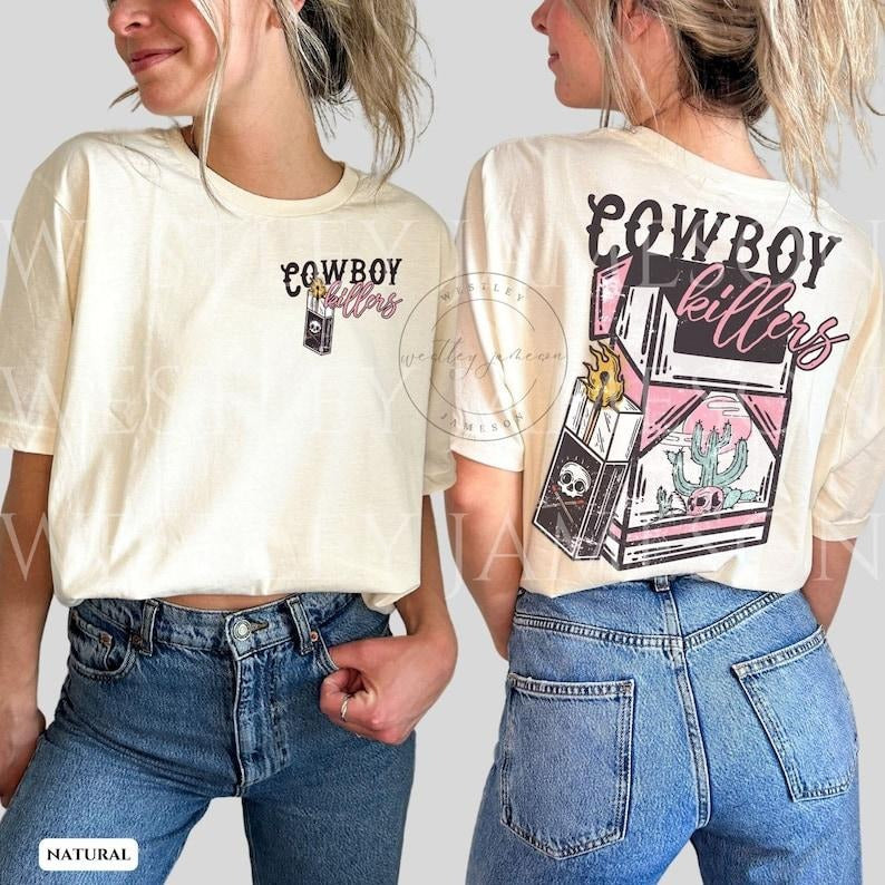 Vintage Inspired Shirt, Cowboy Killers, Western Tee, Cowboy Skull Tee, Western Graphic Tee, Cowgirl  T-shirt, sweater and...