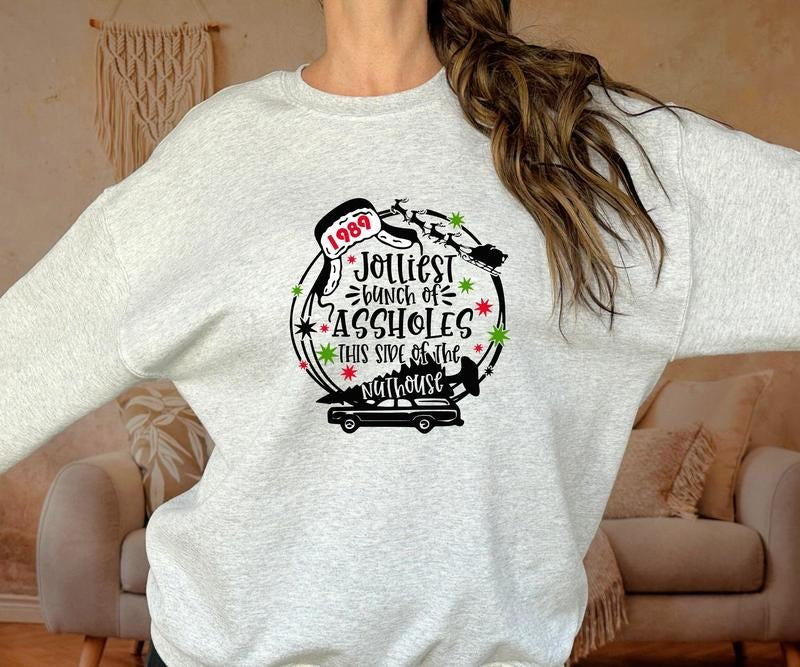 Vintage Jolliest Bunch Crewneck Sweatshirt T-Shirts, Hoodie | GrindPrints.com