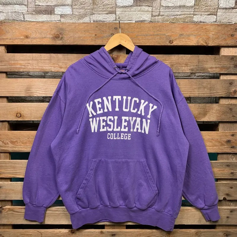 Vintage Kentucky Wesleyan College Hoodie Kentucky Pullover Hoodie Kentucky Hooded Kentucky Wesleyan Logo Graphic print...
