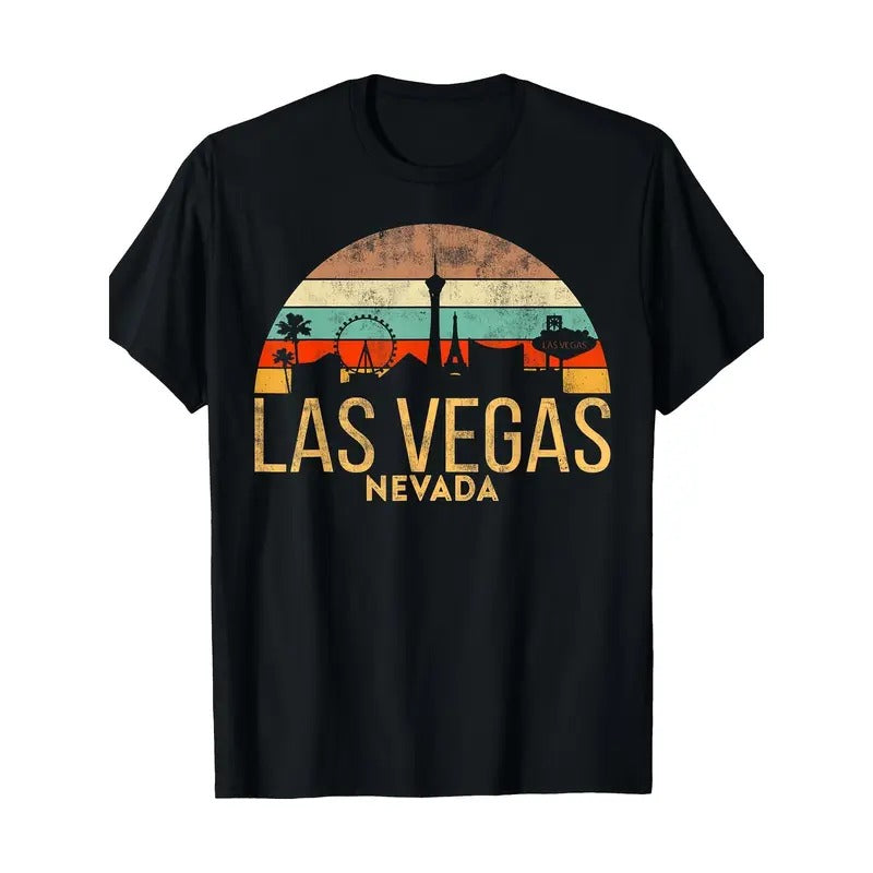 Vintage LAS VEGAS Souvenir Holiday Tshirt Gift Nevada City T-Shirt Made in USA Hoodie, Sweatshirt | GrindPrints.com