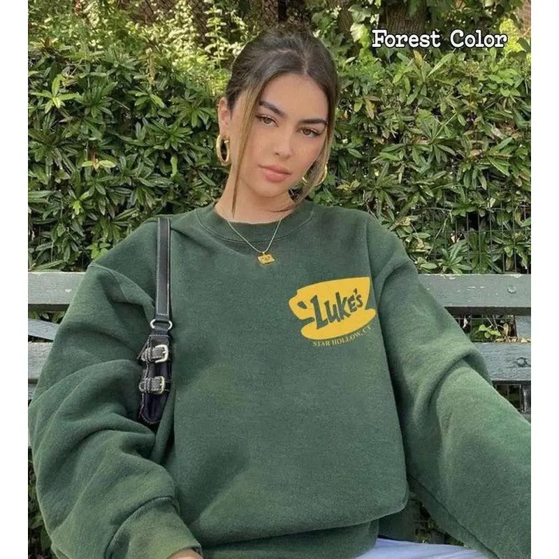 Vintage Luke's Diner Sweatshirt, Gilmore Girls Sweatshirt, Stars Hollow Sweatshirt, Gift For Her, Christmas Shirt Cotton...
