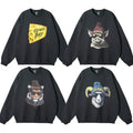 Vintage Mascot Football All Team Black Sweatshirt Retro Unisex Football All Team Crewneck Pullover Sweatshirt Game Day...