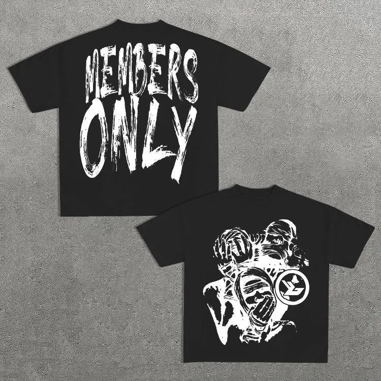 Vintage Members Only Graphic Short Sleeve T-Shirt Y2k Graphic Tees tshirt Hoodie, Sweatshirt | GrindPrints.com