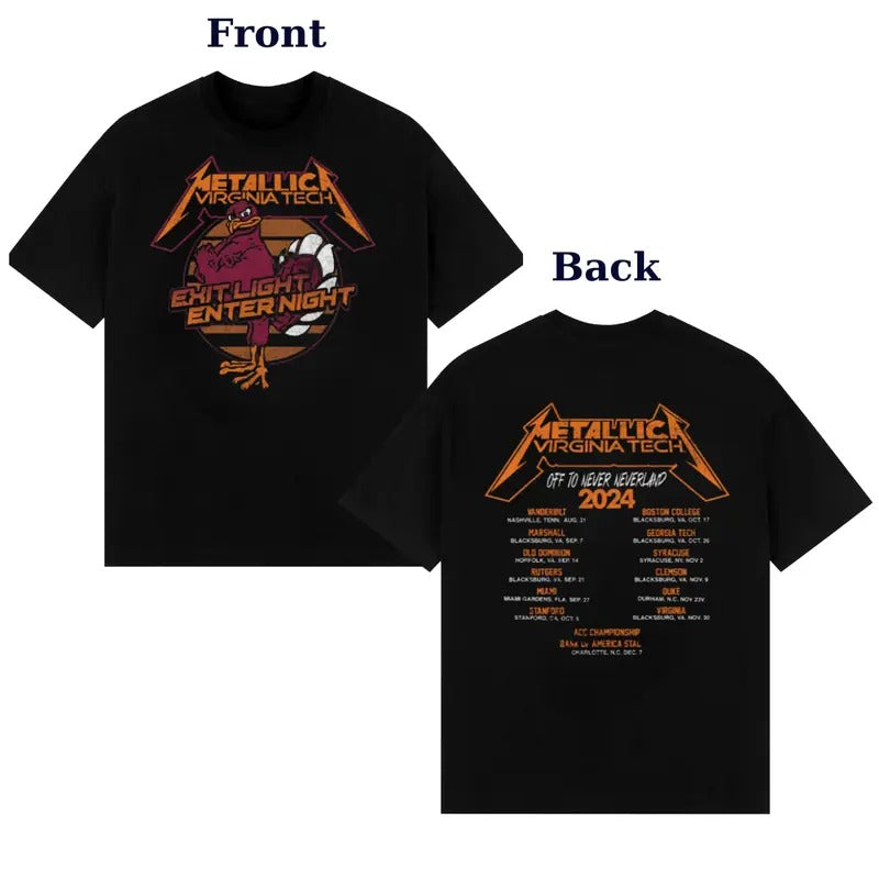 Vintage Men's Original Retro Virginia Tech Hokies 2 Side T-Shirt, NCAA Tee, Full Color T-Shirt, Unisex T- Shirt, For Men,...