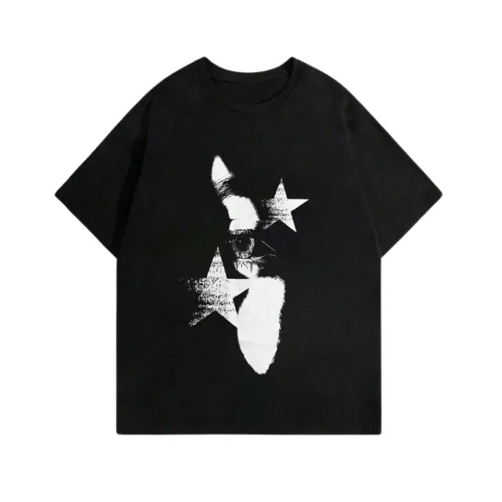 Vintage Men's Regular Fit Star & Eye Print Round Neck Graphic Tee, Sweatshirt, Hoodie Gift For Women Top Womenswear...