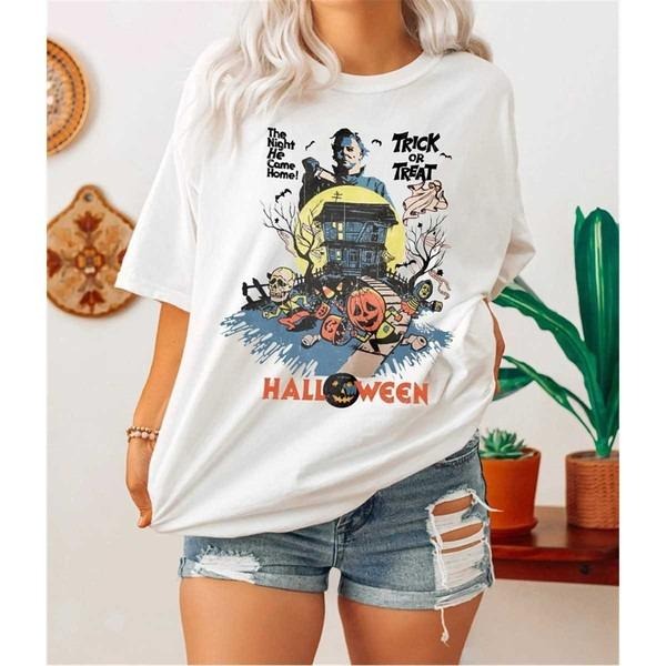 Vintage Michael Myers Halloween Shirt, Horror Movie Shirt, Friday the 13th Horror Shirt Hoodie, Sweatshirt | GrindPrints.com