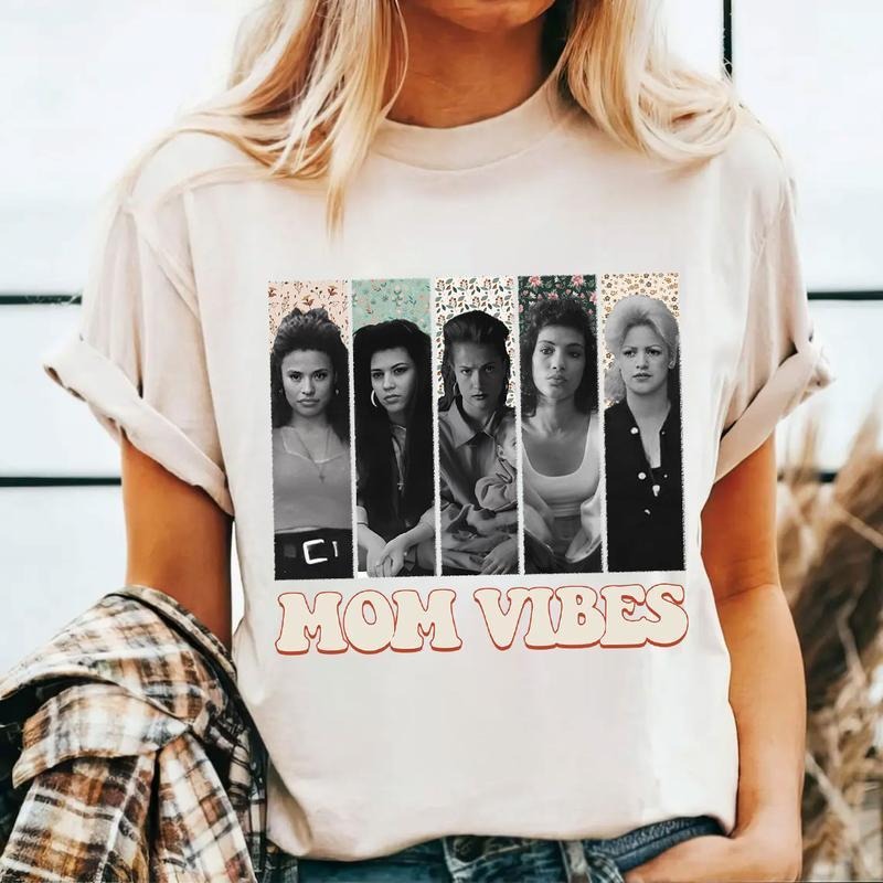 Vintage Mom Vibes T-Shirt, Vintage Movie Shirt, Old Movie Tee, Movie Shirt, Graphic Tee Womenswear Fabric Top Printed...