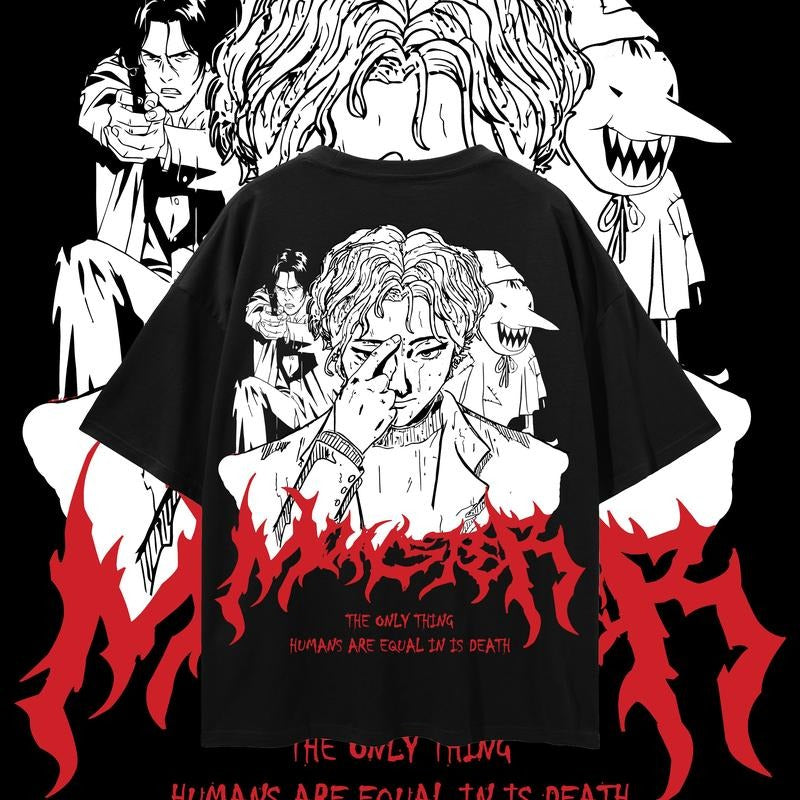 Vintage Monster Johan 2 Sides Urasawa Anime Manga Anime Fan Classic Cotton T-Shirts, Hoodie, Sweatshirt
