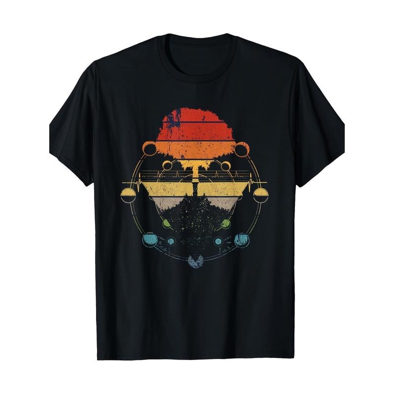 Vintage Moon Phase Tree of Life T-shirt  100% cotton T-shirt Made in USA Hoodie, Sweatshirt | GrindPrints.com