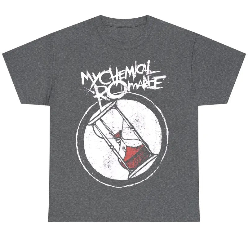 Vintage My Chemical Romance Blood Hourglass Boyfriend Fit Girls Tour T-Shirt, Retro Rock Band Tee, Double-Sided Graphic...