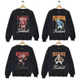 Vintage NCAA Football Sweatshirt - All Teams, Black Sportswear, Gift for Football Fans T-Shirts, Hoodie | GrindPrints.com