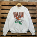 Vintage NCAA Miami Bound Sweatshirt Miami Bound Pullover Sweater Miami Bound Crewneck Miami Bound Logo Graphic White...