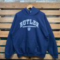 Vintage Ncaa Butler University Hoodie Butler Pullover Sweater Butler Hooded Jumper Butler University Graphic Print Navy...