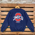 Vintage Ncaa Ohio State Sweatshirt Ohio Crewneck Jumper Ohio State Pullover Sweater Ohio State Graphic Print Logo Navy...