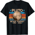 Vintage Never Forget Pluto Funny Retro Astronomy Space T-Shirt made in us Hoodie, Sweatshirt | GrindPrints.com