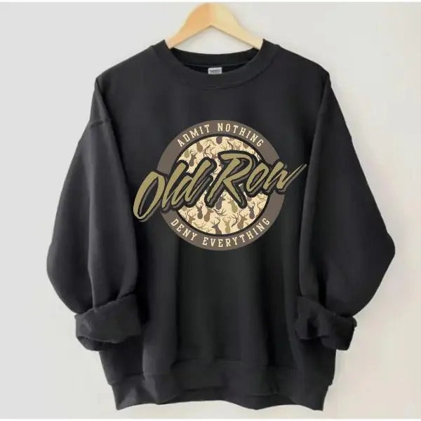 Vintage Old Row Sweatshirt for Women, Admit Nothing Deny Everything Sweatshirt, sweatshiert hot trend T-Shirts, Hoodie