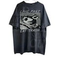 Vintage Opossum Live Fast Eat Trash 90s Style Graphic T-Shirt, Retro Raccoon Shirt, Trendy Shirts, Adult Unisex Relaxed...