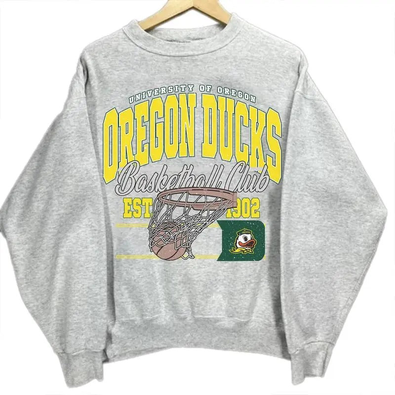 Vintage Oregon Basketball Sweatshirt College Basketball Sweatshirt T-Shirts, Hoodie | GrindPrints.com