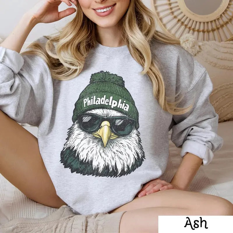 Vintage Phi_lade_lphia Football Sweatshirt, Trendy Fan Gifts, Game Day Crewneck, Retro Apparel, Team Wear, Trendy Gift,...