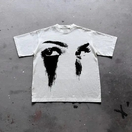 Vintage Portrait Graphic Print Cotton Casual T-Shirt, Y2k Shirt, Unisex T-Shirt, Gift For Men Women Hoodie, Sweatshirt