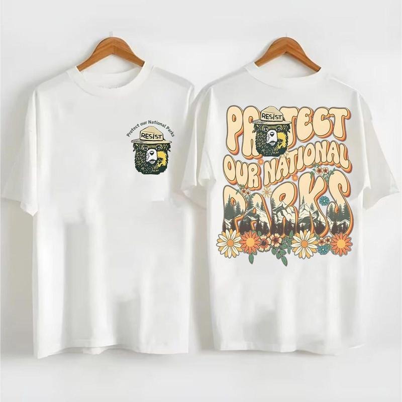 Vintage Protect Our National Parks Comfort Colors Shirt (2 Sides), Earth Day gift, Mothers Day Shirt, Resist T-Shirt...
