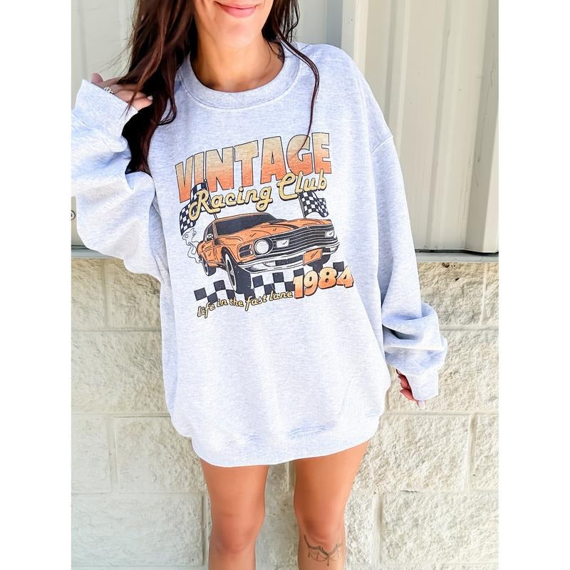 Vintage Racing Club Graphic Top T-Shirts, Hoodie, Sweatshirt | GrindPrints.com
