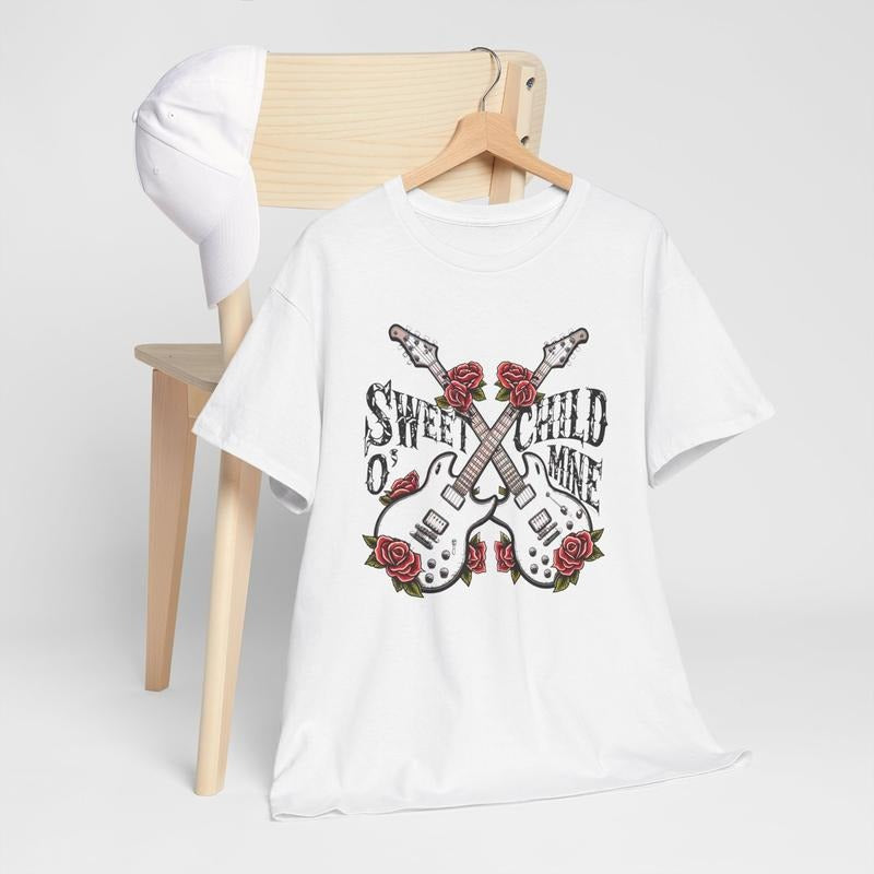 Vintage Rock Electric Guitar & Roses Tee - Sweet Child O' Music Unisex Shirt  Best Price Hoodie, Sweatshirt | GrindPrints.com