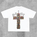 Vintage Saint Cross Graphics Printed Cotton Y2k Vintage Soft Top T-Shirts, Hoodie, Sweatshirt