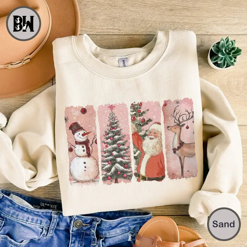 Vintage Santa Claus Santa Merry Merry Xmas T-Shirts, Hoodie, Sweatshirt