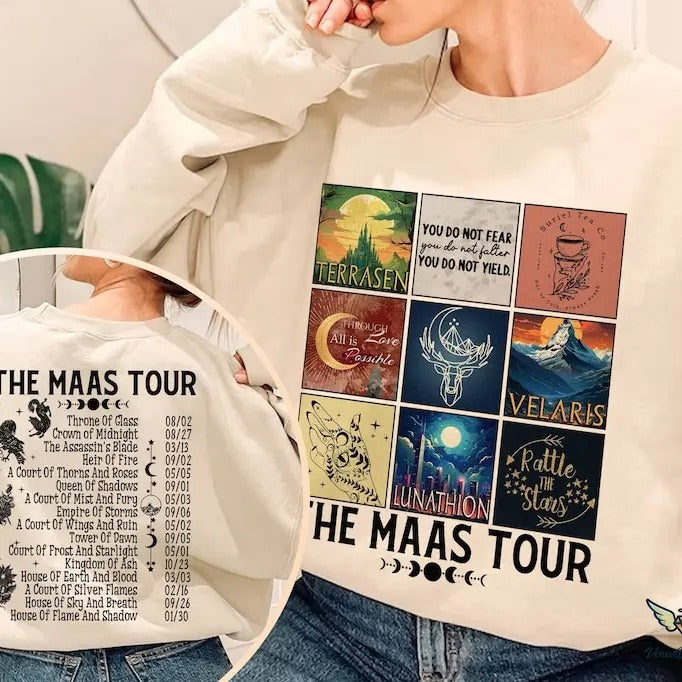 Vintage Sarah J. Maas Eras Tour Sweatshirt, The Maas Tour Sweatshirt, ACOTAR Sweatshirt, Crescent City, Throne of Glass...