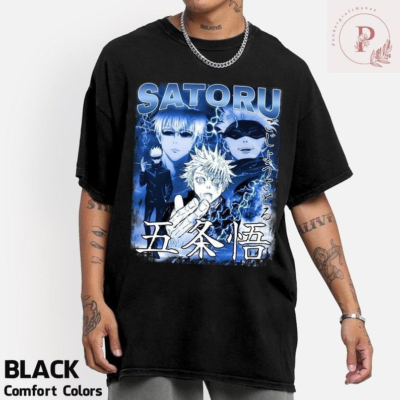 Vintage Satoru Gojo Shirt, Gojo Anime Shirt, Anime Manga Shirt, Anime Lovers Shirt Hoodie, Sweatshirt | GrindPrints.com
