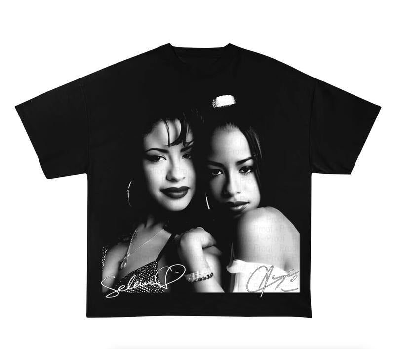 Vintage Selena and Aaliyah Shirt, Aaliyah One in a Million Shirt, Aaliyah Tee, Aaliyah Hiphop Sweatshirt Hoodie