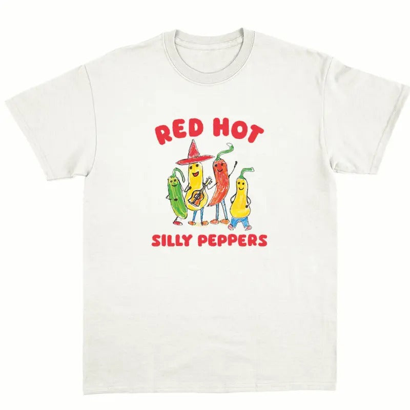 Vintage Silly Peppers Unisex T-Shirt - Graphic Tee Men's Top - Women, Womenswear Hoodie, Sweatshirt | GrindPrints.com