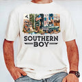 Vintage Southern Boy Hunting with Dog Shirt, Hunting Camo Dog Tee, Retro Outdoors Hunting Shirt, Camo Duck Deer Hunting...