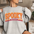 Vintage Spooky Season Womens Longsleeve Sweatshirt with Bold Orange Text Design - Womenswear Crewneck Top T-Shirts, Hoodie