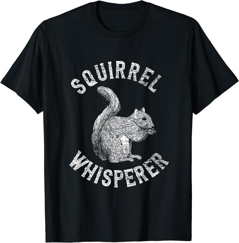 Vintage Squirrel Lover Squirrel Whisperer T-Shirt | Unisex Cotton Tee, Short Sleeve, Size S-5XL Hoodie, Sweatshirt