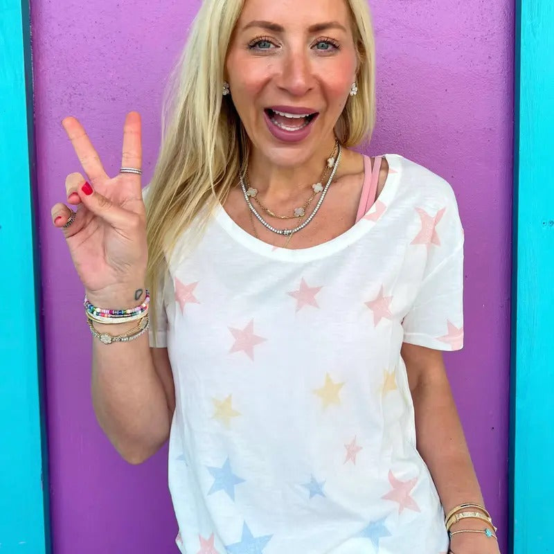 Vintage Stars Scoop Neck Tee Hoodie, Sweatshirt | GrindPrints.com