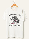 Vintage Strawberry Jams But My Glock Dont T-Shirt - Sweatshirt - Hoodie, Drinking Graphic Tee, Trendy Shirt - Unisex...